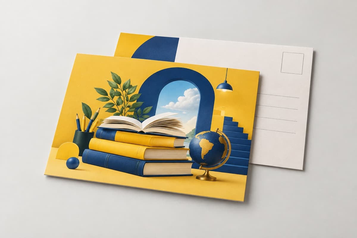 Postkarte für Bildung