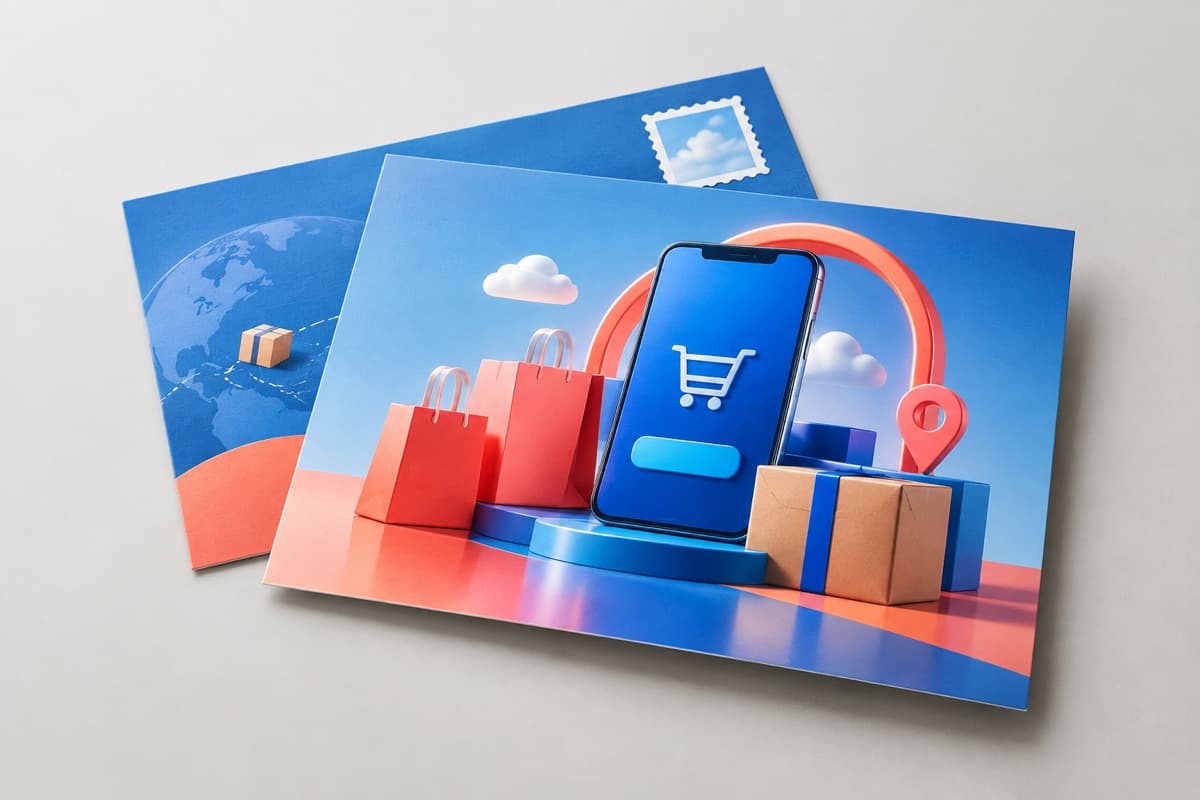 Postkarte für E-Commerce
