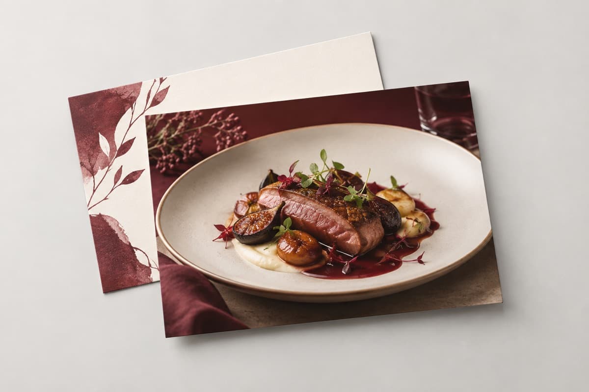 Postkarte für Gastronomie