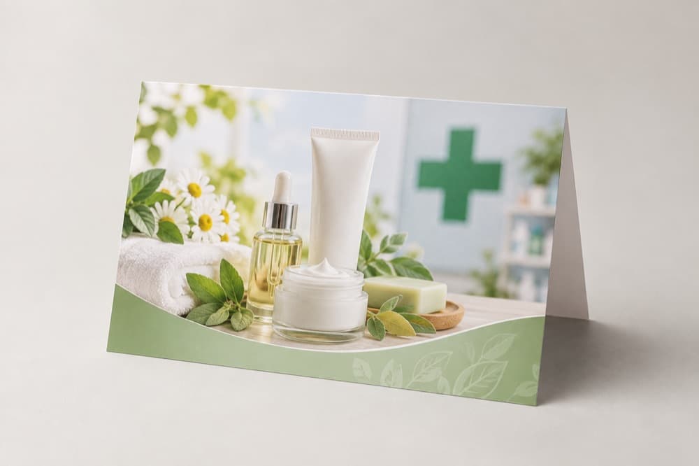 Gedrucktes Direktmailing für Kosmetik- und Pflegeangebot in der Branche Apotheken