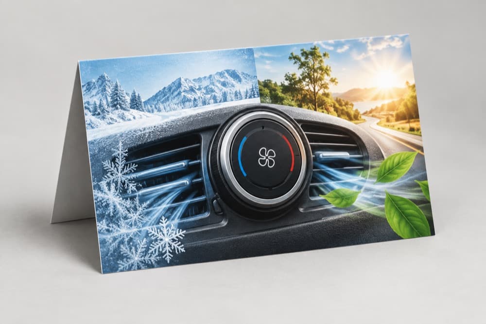 Gedrucktes Direktmailing für Klima-Check in der Branche Automobil