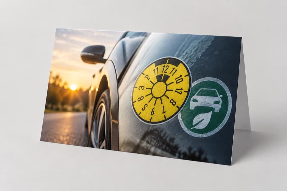 Gedrucktes Direktmailing für HU-/AU-Erinnerung in der Branche Automobil