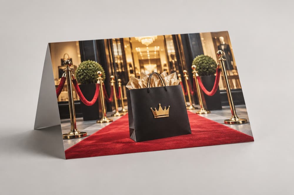 Gedrucktes Direktmailing für VIP-Shopping in der Branche Einzelhandel