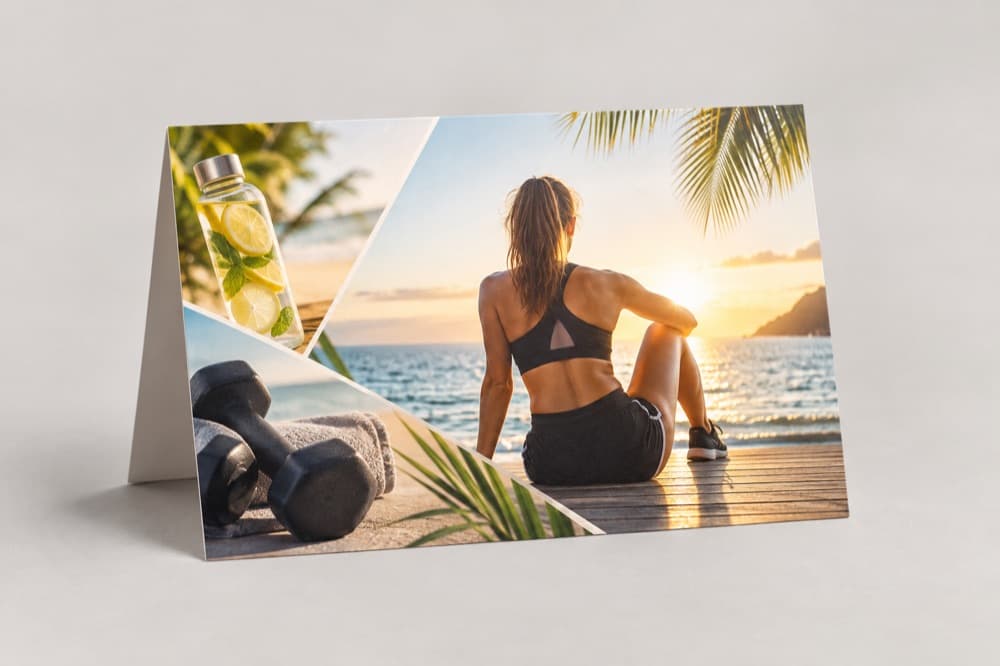 Gedrucktes Direktmailing für Sommer-Fitness in der Branche Fitnessstudios