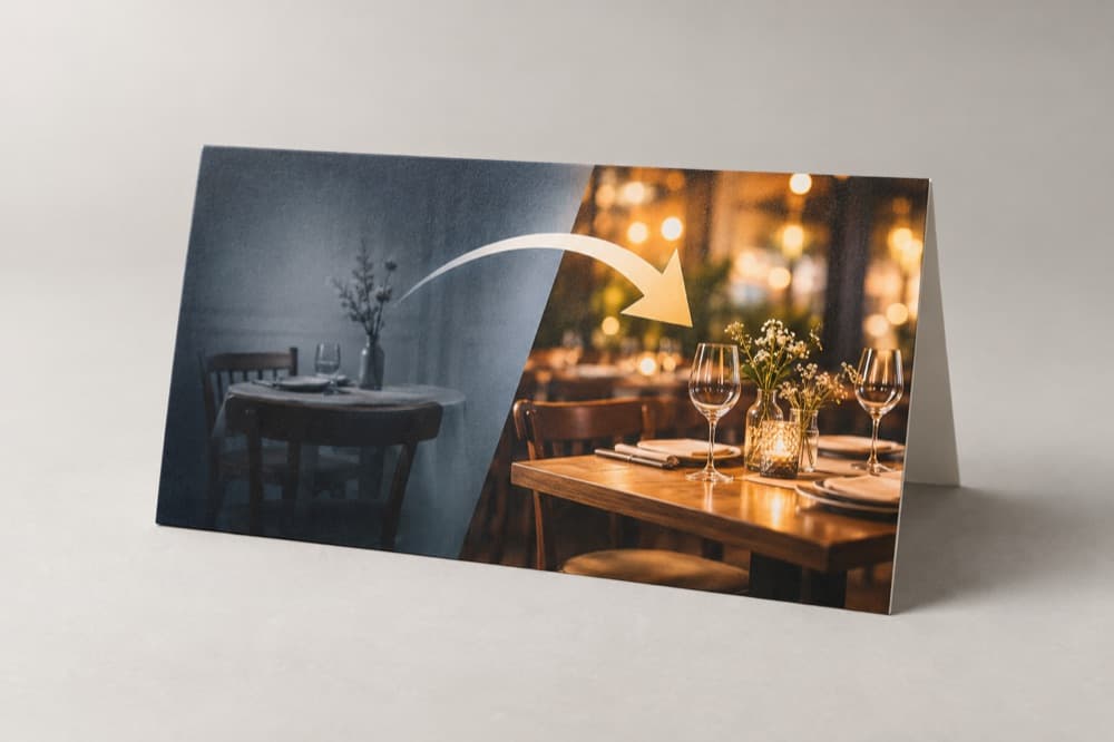 Gedrucktes Direktmailing für Gäste-Rückgewinnung in der Branche Gastronomie