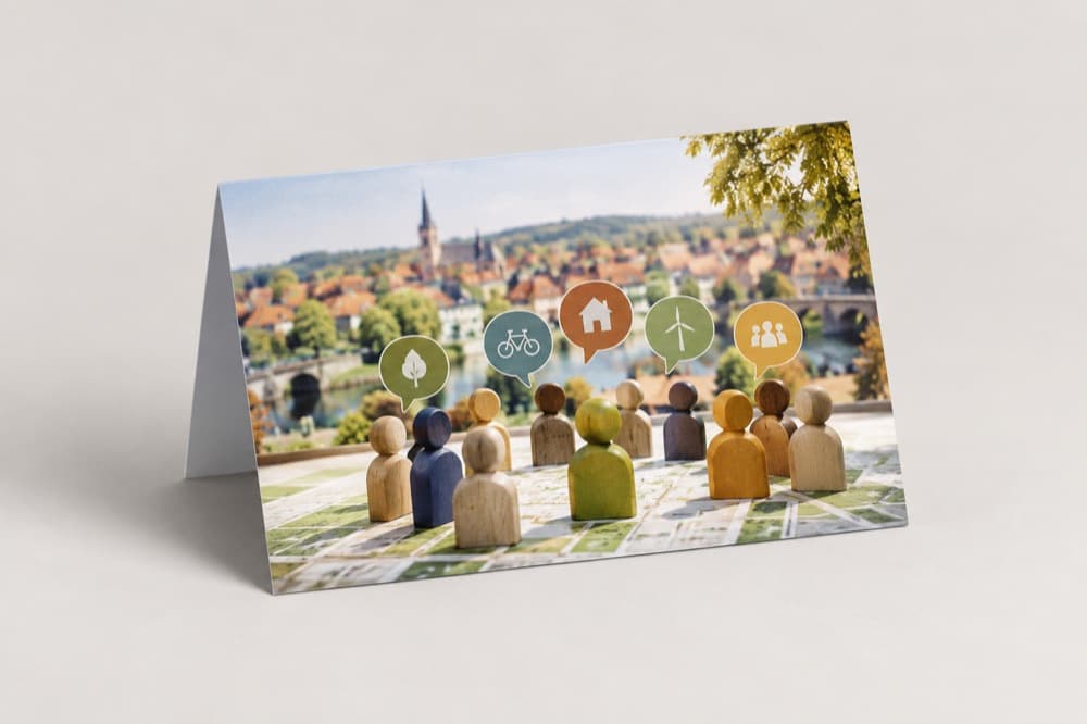 Gedrucktes Direktmailing für Bürgerbeteiligung in der Branche Städte & Gemeinden