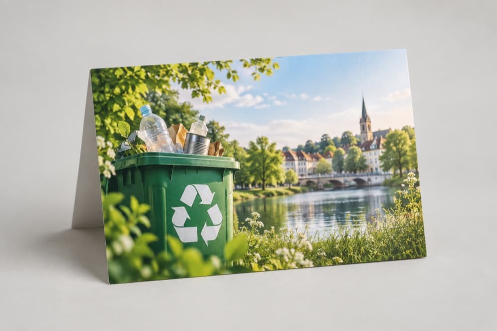 Gedrucktes Direktmailing für Abfall- und Umweltaktion in der Branche Städte & Gemeinden