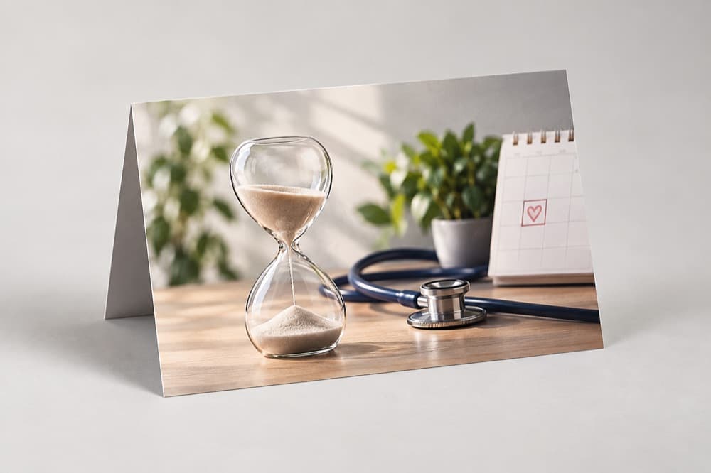 Gedrucktes Direktmailing für Vorsorge-Erinnerung in der Branche Gesundheitswesen