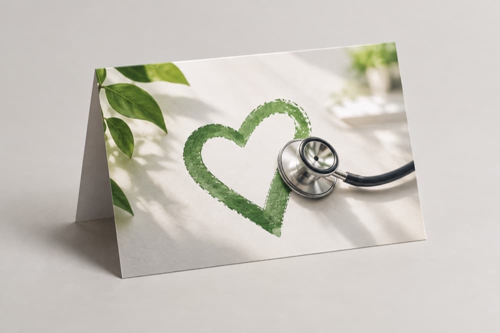 Gedrucktes Direktmailing für Gesundheits-Check in der Branche Gesundheitswesen