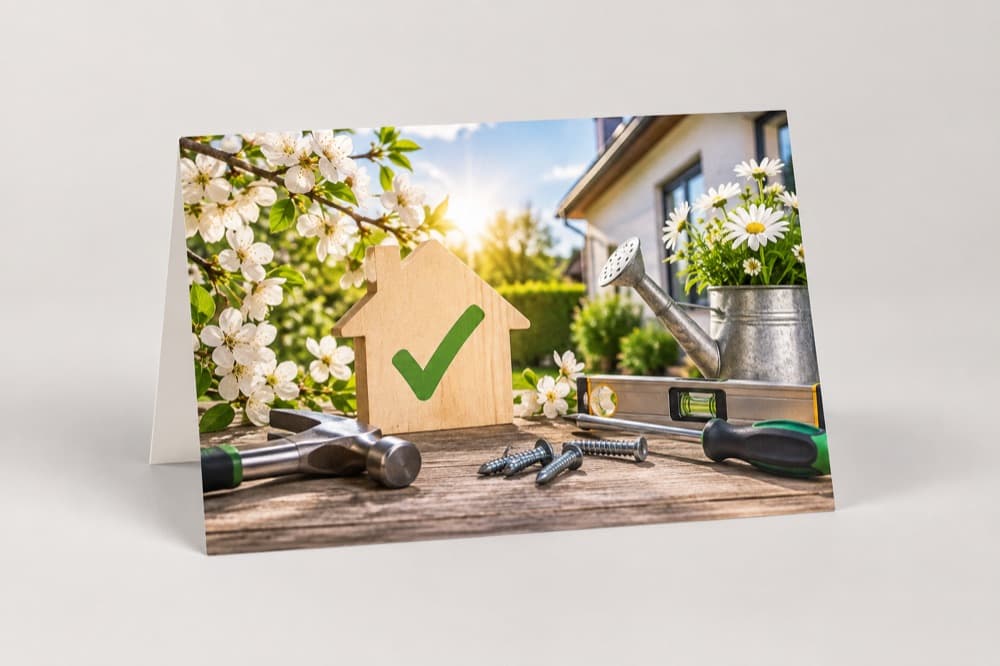 Gedrucktes Direktmailing für Frühjahrs-Check in der Branche Handwerksbetriebe