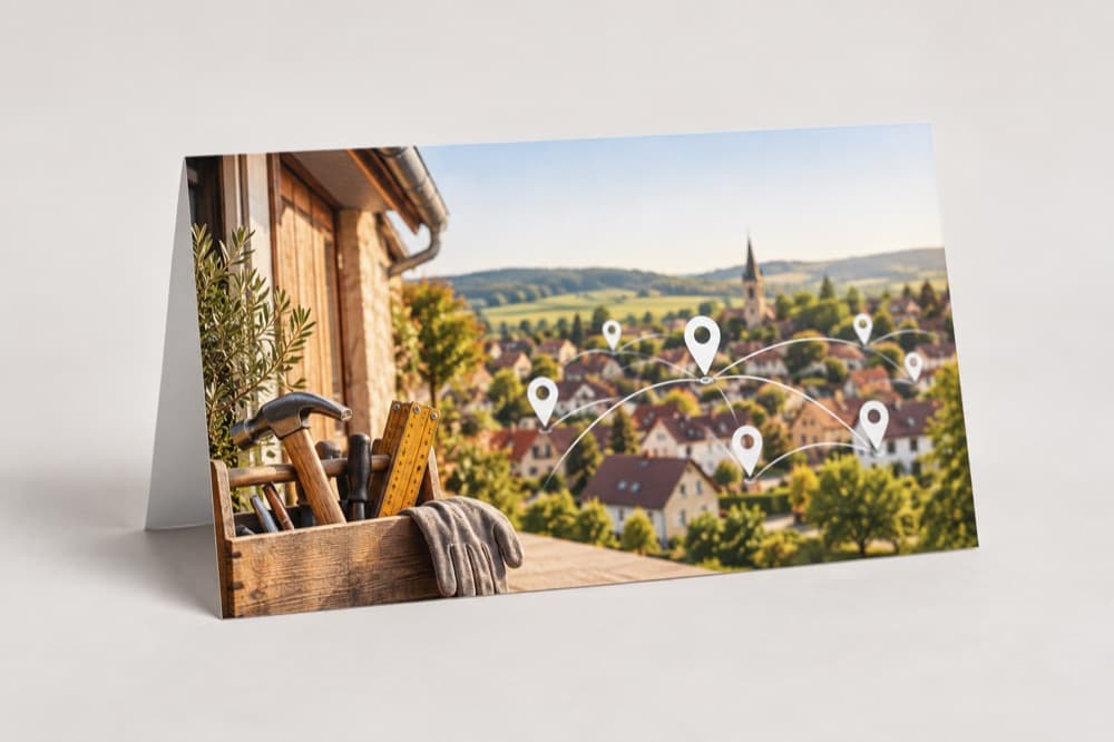 Gedrucktes Direktmailing für Neukunden in der Region in der Branche Handwerksbetriebe