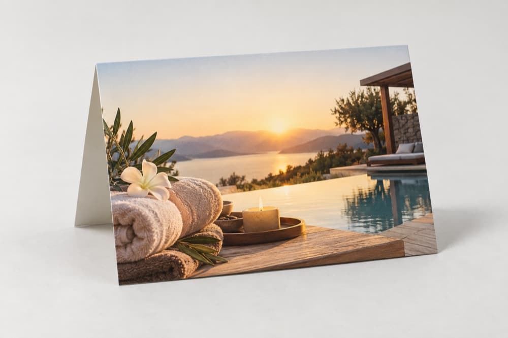Gedrucktes Direktmailing für Wellness-Wochenende in der Branche Hotellerie