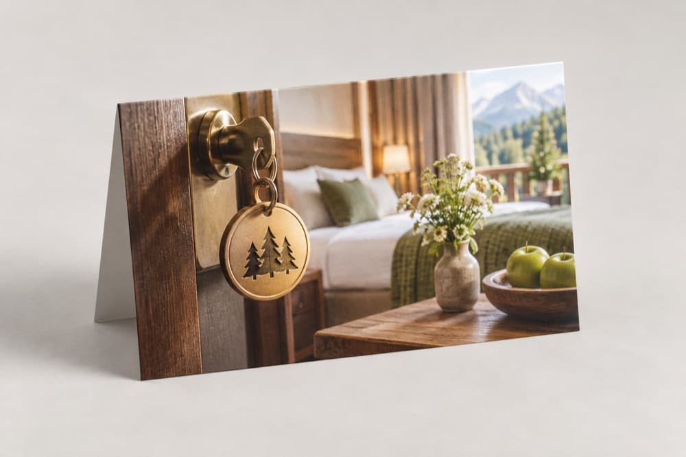 Gedrucktes Direktmailing für Stammgäste-Angebot in der Branche Hotellerie
