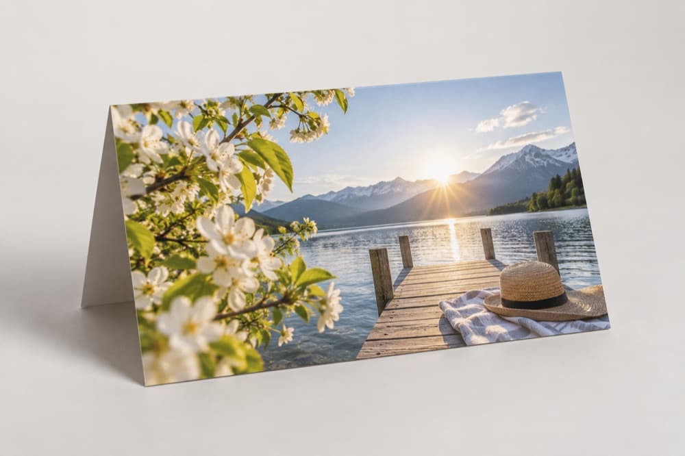 Gedrucktes Direktmailing für Saisoneröffnung in der Branche Tourismus