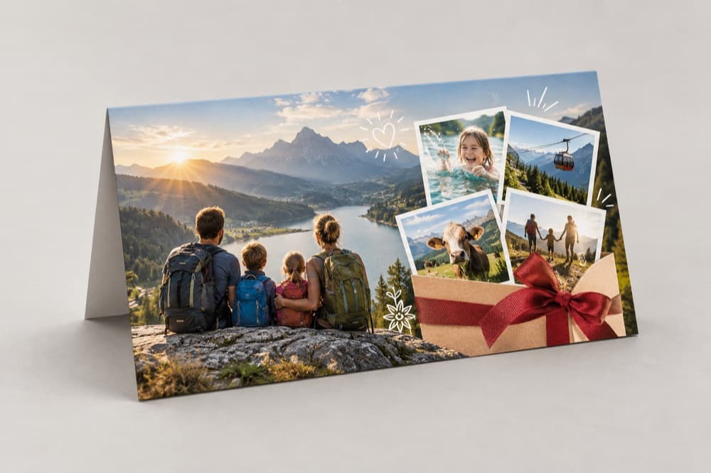 Gedrucktes Direktmailing für Familien-Paket in der Branche Tourismus
