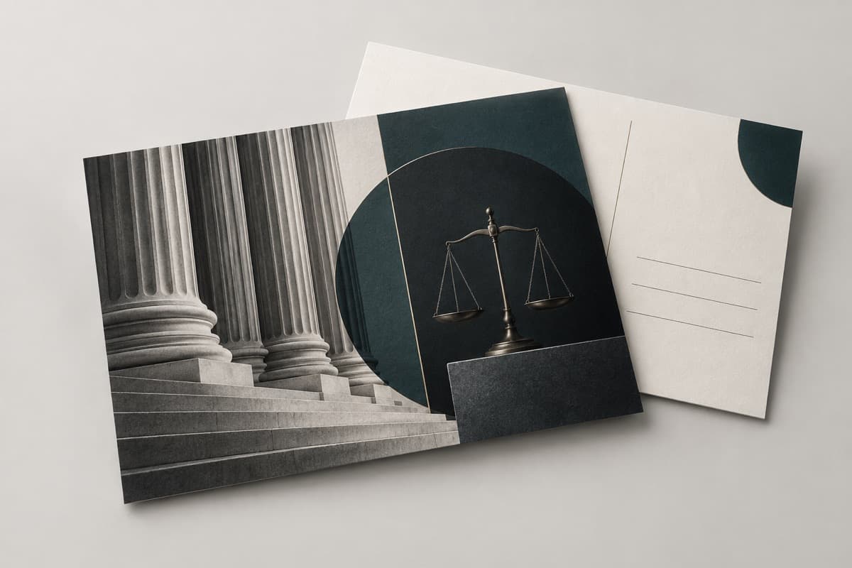 Postkarte für Rechtsanwaltskanzleien