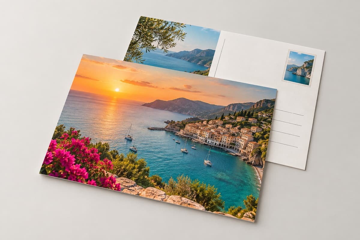 Postkarte für Tourismus