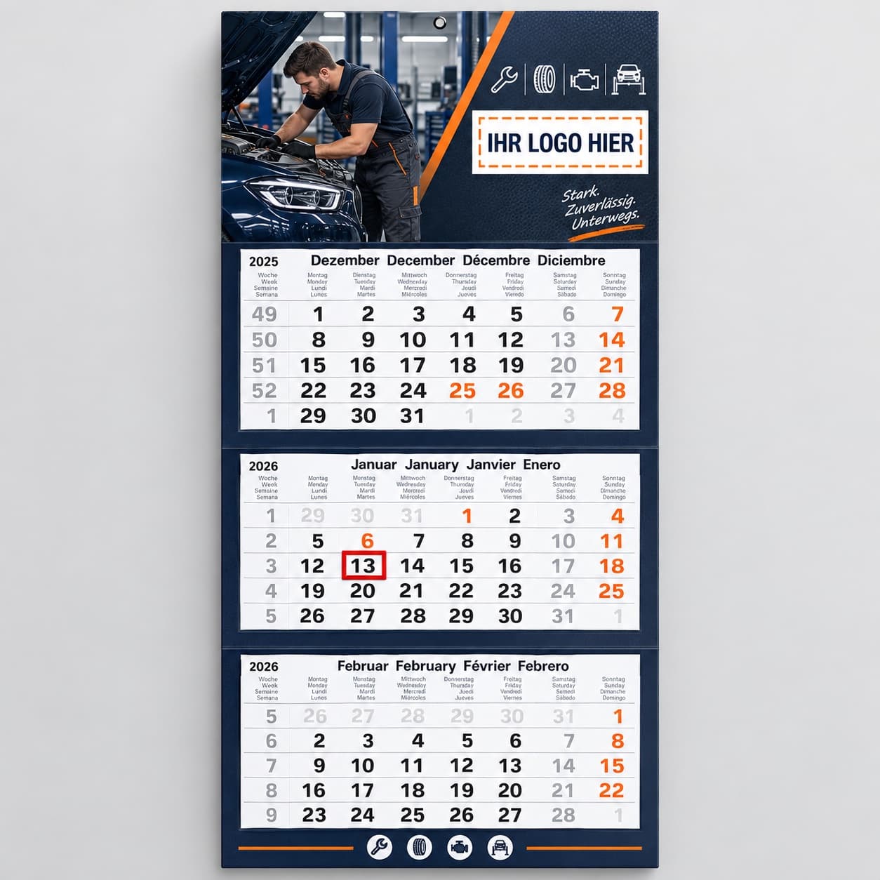 3-Monatskalender – Produktbeispiel