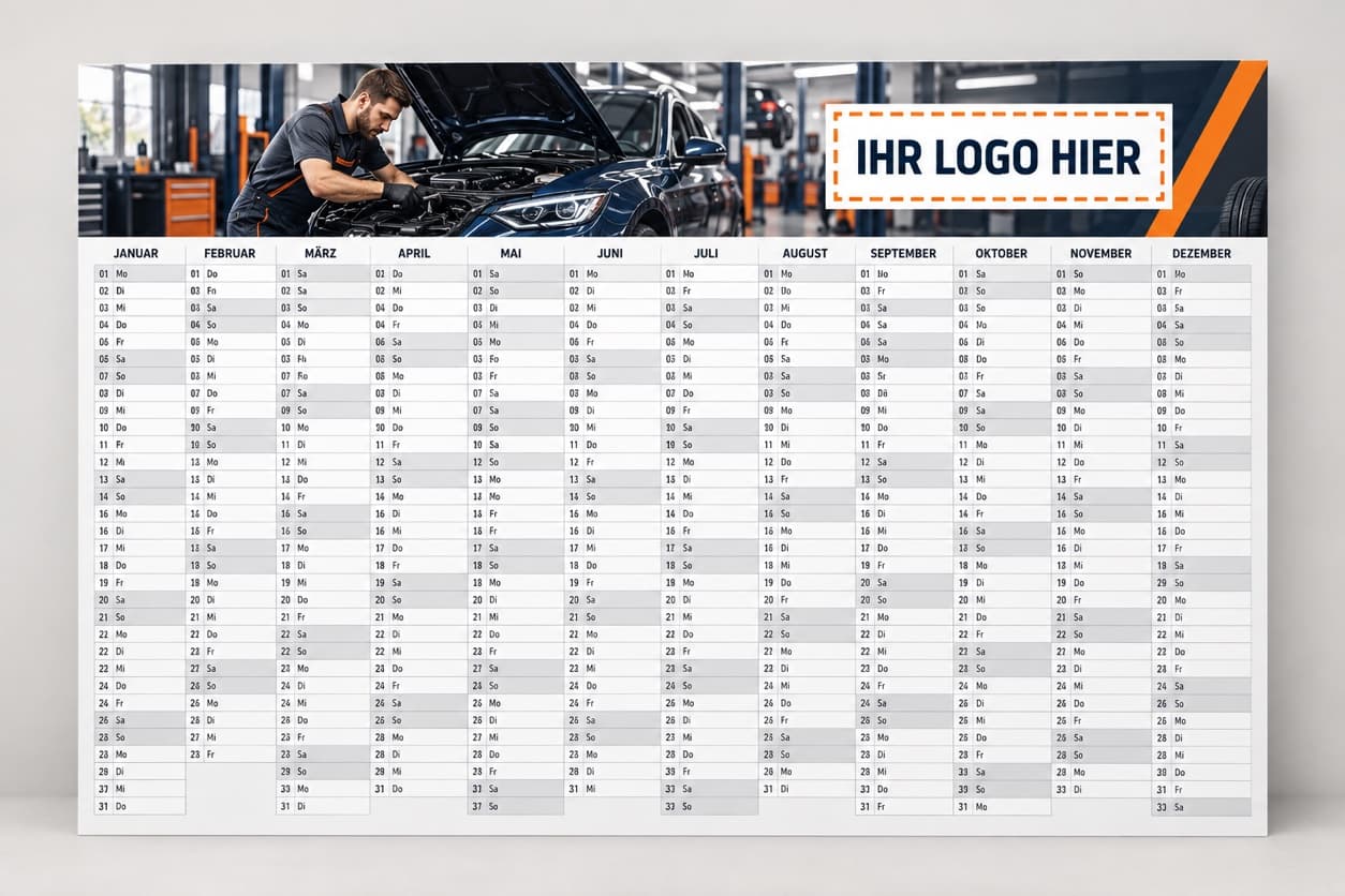 Jahresplaner DIN A2 – Produktbeispiel
