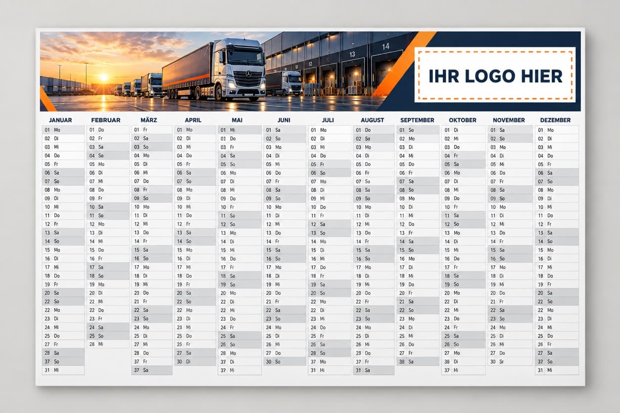 Spedition – Kalender-Gestaltungsvorlage