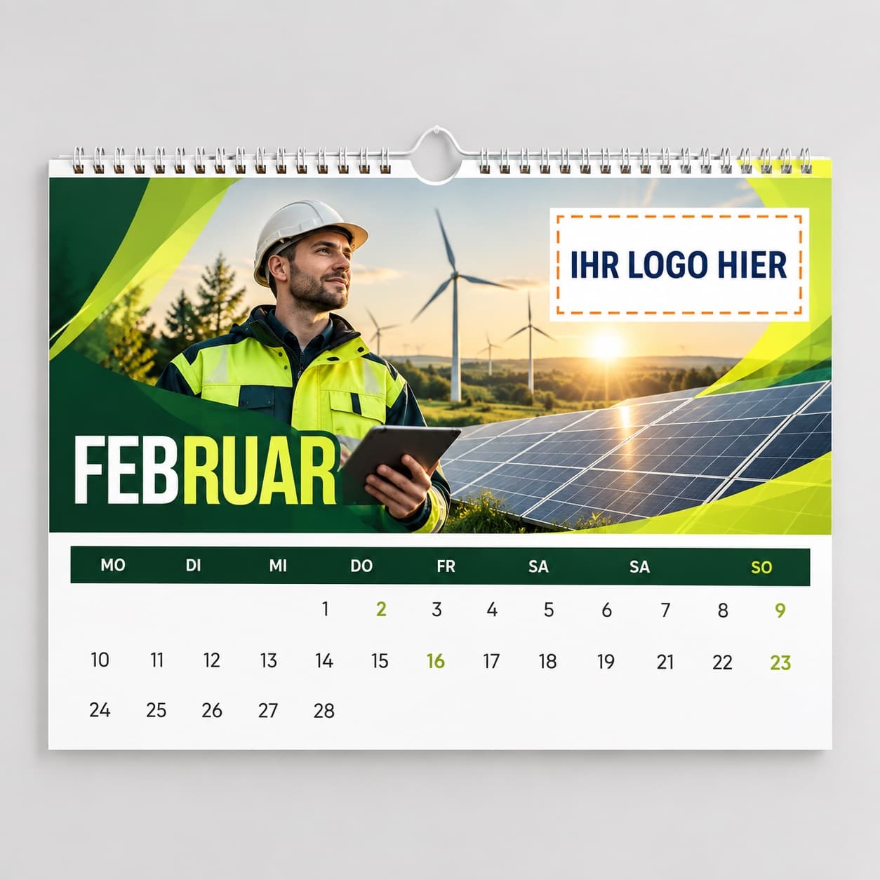 Energieanbieter – Kalender-Gestaltungsvorlage