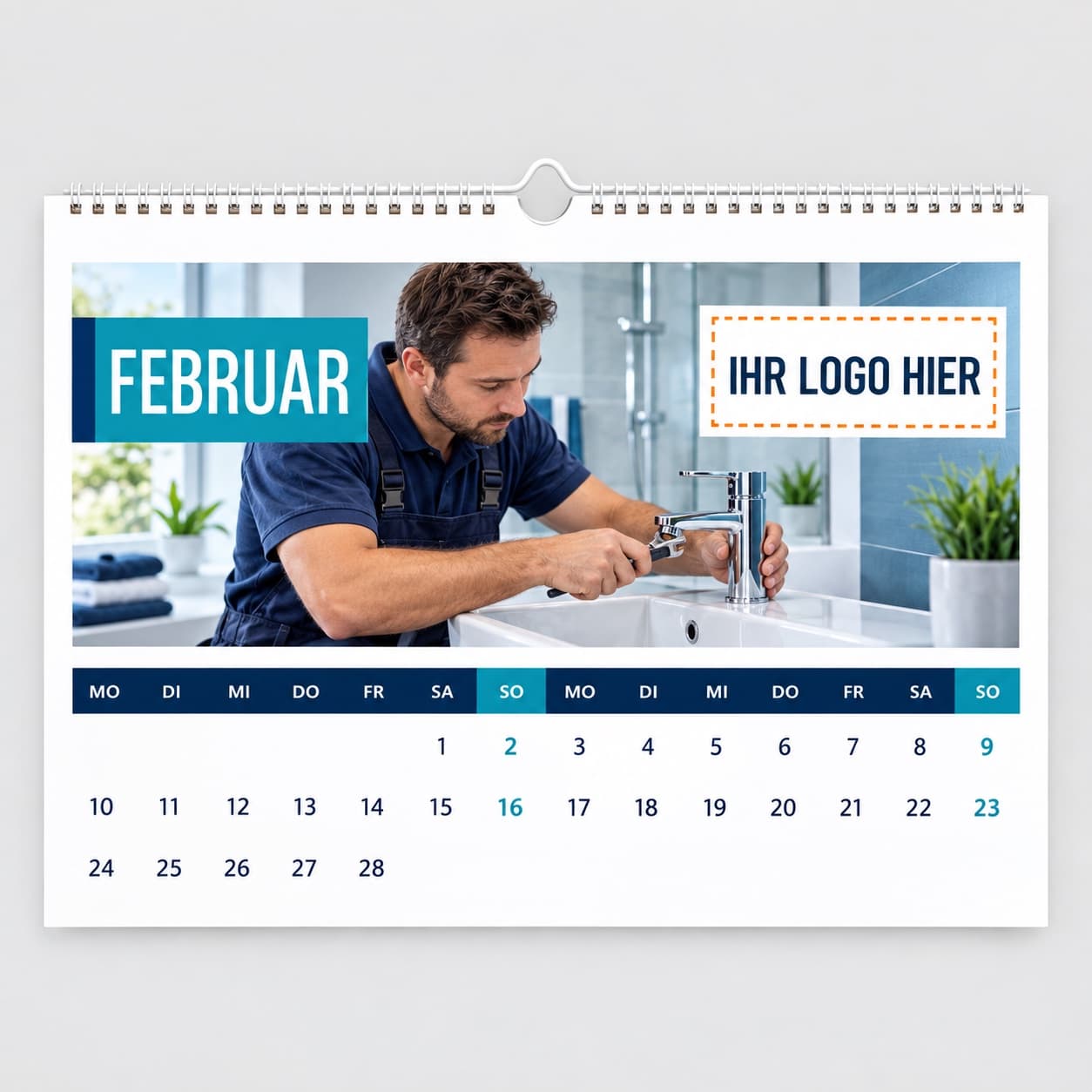 Sanitärfirma – Kalender-Gestaltungsvorlage