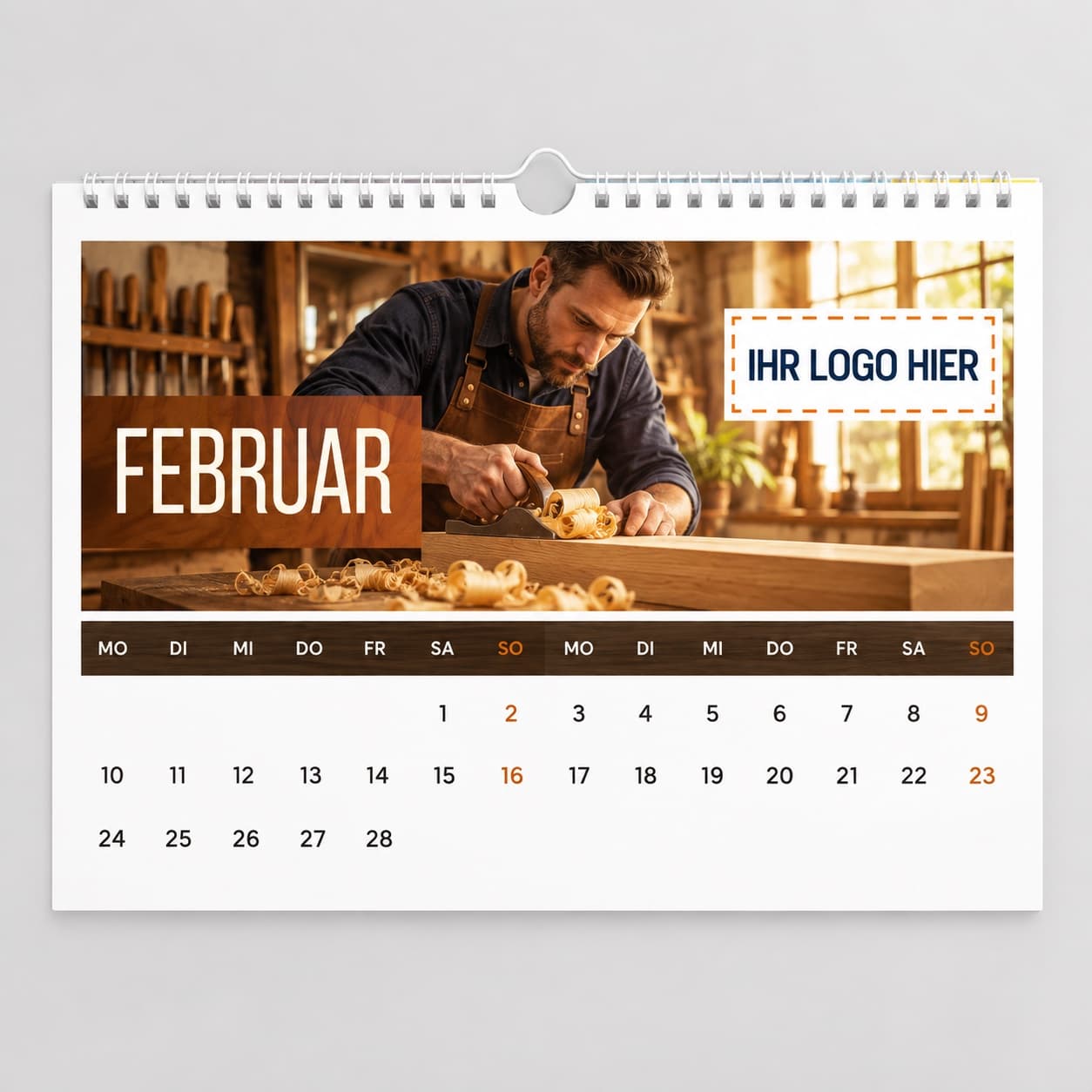 Schreinerei – Kalender-Gestaltungsvorlage